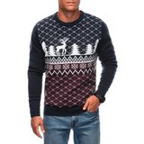 Edoti Men's Christmas winter jumper with reindeer - navy blue and white | Shoptok.si