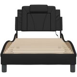  Okvir kreveta s LED svjetlima crni 90 x 190 cm od umjetne kože | shoptok.hr