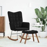  Ljuljačka stolica sa stolicom crni baršun | shoptok.hr