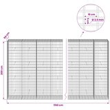  Gabion s žicom debljine 3,5 mm i mrežom 5x10 cm 1150x50x200 cm | shoptok.hr