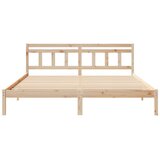  Krevetna konstrukcija Smeđa 200 x 200 cm Čvrsto borovo drvo Bež | Shoptok.si