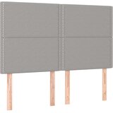 Maison Chic Posteljno vzglavje - Vzglavna omarica 4 kosa svetlo siv 72x5x78/88 cm blago, (22076908) Cene