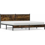 vidaXL Metalni okvir kreveta bez madraca boja hrasta 200x200 cm Cijene