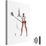  Slika - Female Golfer With the Eiffel Tower in the Background - Illustration 60x90 Akustična | shoptok.hr