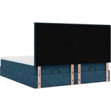  Otomanski okvir kreveta s madracima plavi 200x200cm baršunasti | shoptok.hr