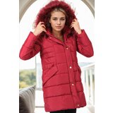 Dewberry Z6745 WOMEN'S COAT-BURGUNDY-1 Cijene