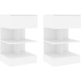 vidaXL Nočne omarice 2 kosa bele 40x35x65 cm iverna plošča Cene