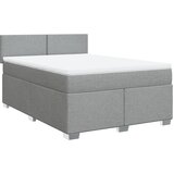  Krevet box spring s madracem svjetlosivi 140x200 cm od tkanine | shoptok.hr