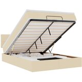  Otomanski krevet s madracem krem 140x190cm od tkanine | shoptok.hr