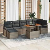  Vrtni set za objed s jastukom 8 pcs Siva i smeđa | shoptok.hr