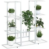  Stalak za cvijeće 94,5 x 25 x 89 cm bijeli željezni | shoptok.hr