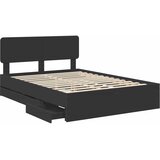  Krevetna konstrukcija Crna 140 x 190 cm Konstrukcijsko drvo | shoptok.hr