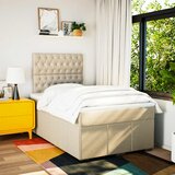  Krevet box spring s madracem krem 120 x 190 cm od tkanine | shoptok.hr