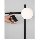 Nova Luce Bijela/crna metalna LED stojeća svjetiljka sa savitljivom konstrukcijom sa staklenim sjenilom (visina 150 cm) Joline – | shoptok.hr