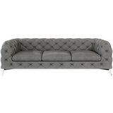 Ropez Siva baršunasti sofa 243 cm Chelsea – Cijene