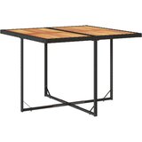 vidaXL 9-dijelni vrtni blagovaonski set s jastucima crni od poliratana | shoptok.hr