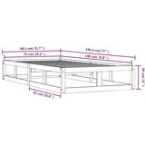  Okvir za krevet crni 75x190 cm 2FT6 jednokrevetni masivno drvo | shoptok.hr