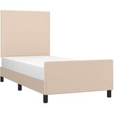  Okvir za krevet s uzglavljem cappuccino 80x200 cm umjetna koža Slike