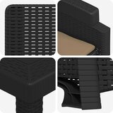  Vrtni set za objed 5 kom. Antracit i sivosmeđa PP | shoptok.hr