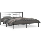 vidaXL Metalni okvir za krevet s uzglavljem crni 183x213 cm | shoptok.hr