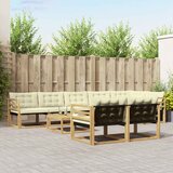  Set vanjskih sofa 9 kom. Bijela i krem | shoptok.hr
