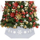  Podloga za božićno drvce srebrno-bijela Ø 68 x 25 cm | shoptok.hr