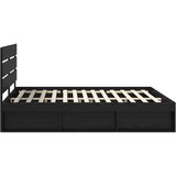  Krevetna konstrukcija Crna 200 x 200 cm Čvrsto borovo drvo | shoptok.hr