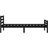  Za krevet od masivnog drva crni 100 x 200 cm | shoptok.hr