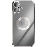 AVIZAR Ovitek za iPhone 17 s Kromiranim Robom iz Mehkega Silikona, Srebrna, (5000190655) | Shoptok.si