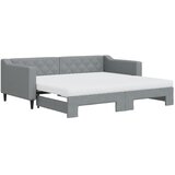  Dnevni krevet na razvlačenje svjetlosivi 90 x 190 cm od tkanine | shoptok.hr
