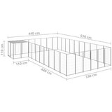  Kavez za pse srebrni 19 36 m² čelični | shoptok.hr