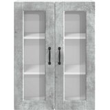  Zidni stakleni ormarić PORTO Betonski sivi 60 x 31 x 80 cm | Eponuda.com
