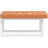  Zidna polica za Lavabo - Umivaonik od čelika i masivne bukovine - tamno smeđe i bijele boje 50 x 50 x 4 cm 1 Pravokutno | shoptok.hr