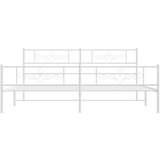 vidaXL Metalni okvir kreveta uzglavlje i podnožje bijeli 200x200 cm | shoptok.hr
