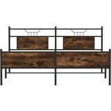 vidaXL Metalni okvir kreveta bez madraca boja hrasta 180x200 cm | shoptok.hr