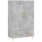 Maison Chic Visoka omara - Komoda - Predalnik betonsko siva 69,5x31x115 cm inženirski les, (21719763) Cene
