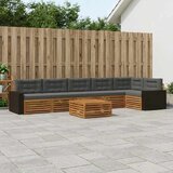  Set vanjskih sofa 7 pcs Prirodna i antracit 79 x 79 x 37 cm | shoptok.hr