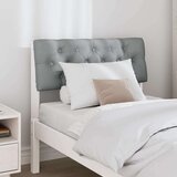  Tapecirano vzglavje Svetlo siva 75 cm Masivno borovo les, (5000108929) | Shoptok.si