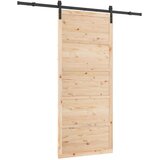  Klizna vrata Prirodna 100 x 208 cm Masivna borovina | shoptok.hr