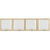  Vrata za pse s postoljem 4 pcs Hrast sonoma 100 x 100 cm | Shoptok.si
