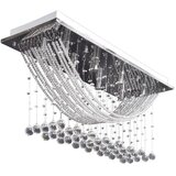 Bijeli Stropni Luster sa Svjetlucavim Staklenim Perlama 8 x G9 29 cm | shoptok.hr