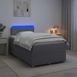  Boxspring krevet s madracem Svjetlosiva 120 x 190 cm Tkanina | shoptok.hr