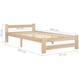  Za krevet od masivne borovine 90 x 200 cm | shoptok.hr