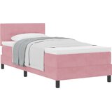 vidaXL Box Spring Postelja z Vzmetnico Roza 90x200 cm Žamet, (22051329) Cene