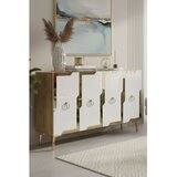 Hanah home komoda Seza 120, 120 cm, hrast Sapphire / bela / zlatna | Eponuda.com