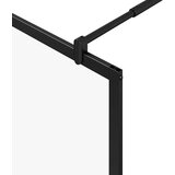  Zid za walk-in tuš Crna 80 x 195 x 0.5 cm Staklo i aluminij | shoptok.hr