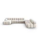 Micadoni Home bež žametna sedežna garnitura 379 cm bellis – | Shoptok.si
