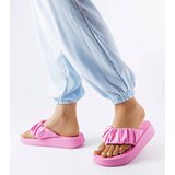 Gemre Pink flip-flops with ruching Filena | Shoptok.si