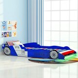  Dječji krevet u obliku trkaćeg automobila LED 90 x 200 cm plavi | shoptok.hr