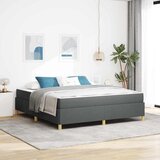 vidaXL Postelja z vzmetnico Drugo Temno siva in bela in temno siva | Shoptok.si